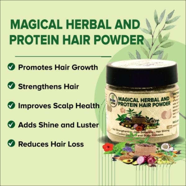 Magical Herbal and Protein Hair Powder, 140 gm Mens And Womens - Image 4