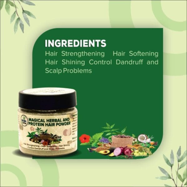 Magical Herbal and Protein Hair Powder, 140 gm Mens And Womens - Image 7
