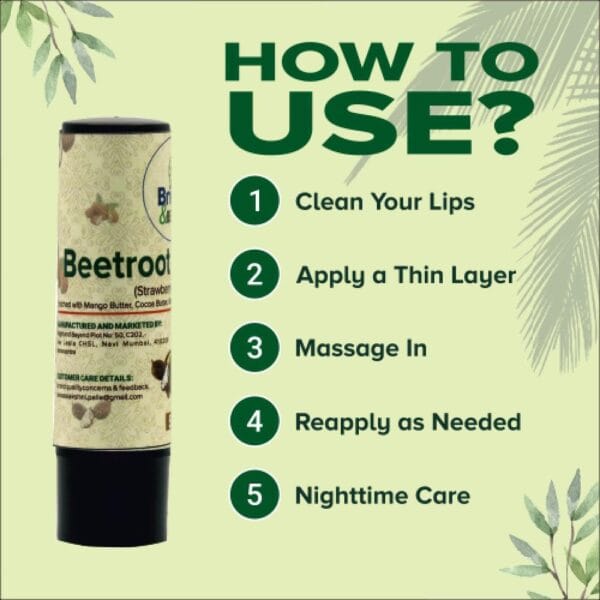 Beetroot Lip Balm for Women & Men , 5gm - Image 4