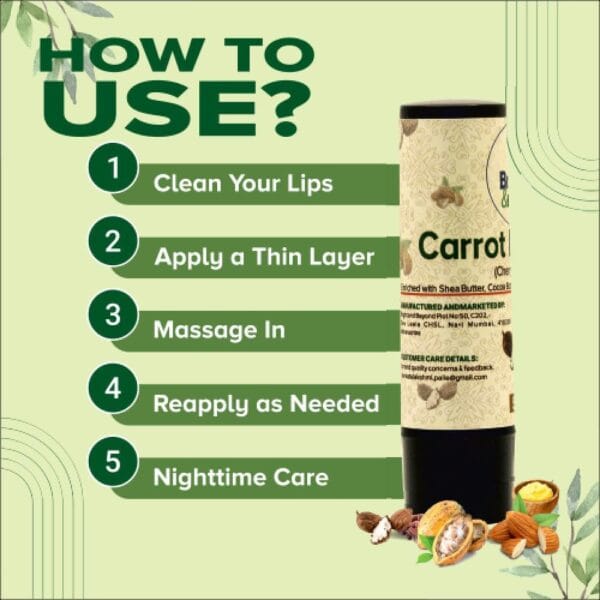 Bright and Beyond Carrot Lip Balm, 5gm - Image 2