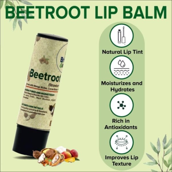 Beetroot Lip Balm for Women & Men , 5gm - Image 2