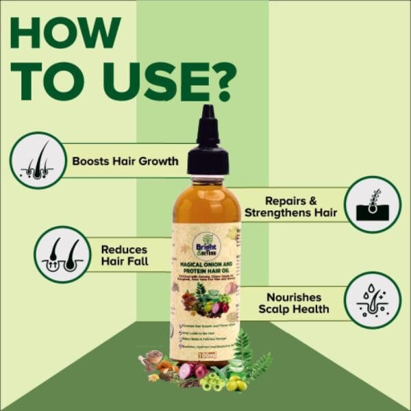 Magical Onion Hair Oil, 100ml | For Mens & Womens - Image 3